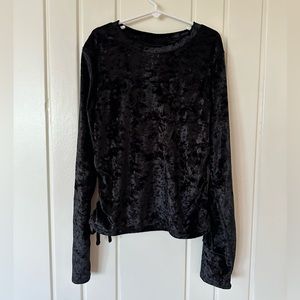 art class brand Crushed Velvet Black Shirt. Size 10/12.